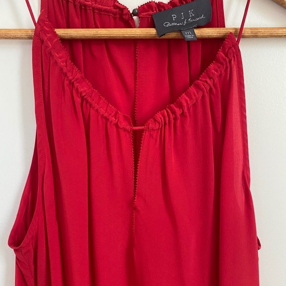 PJK PATTERSON J. KINCAID Red Silk Tank Top - Picture 4 of 8